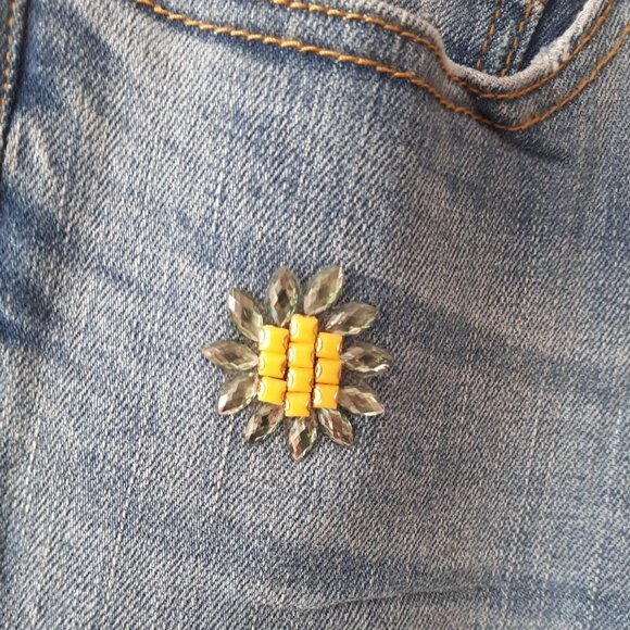 NWT For the Republic floral applique embellished slim ankle jeans, 25 - Picture 10 of 11